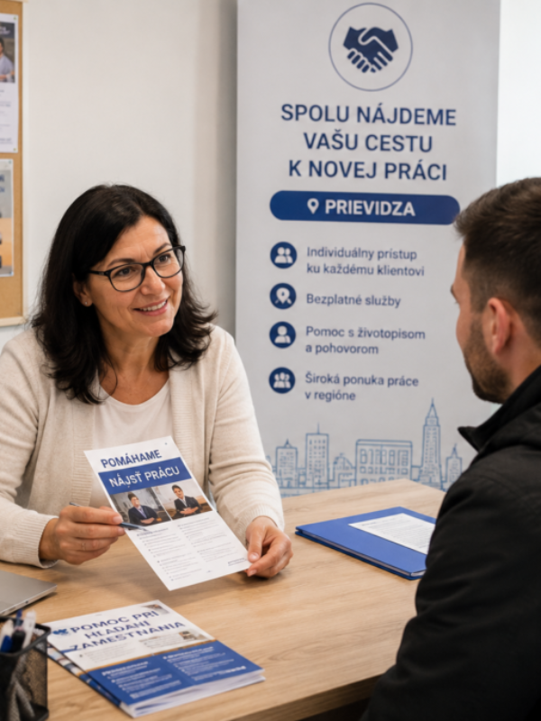 Sme občianske združenie Úsmev. Poskytujeme odborné poradenstvo a ľudský prístup pre tých, ktorí hľadajú svoje miesto na trhu práce.